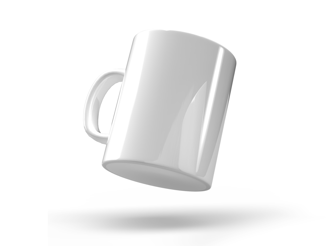 taza blanca lisa aislada sobre fondo transparente png