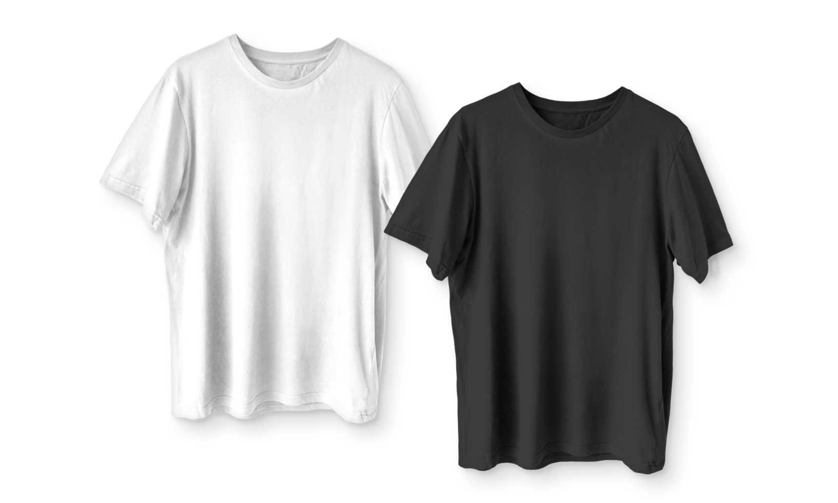 camisetas pretas e brancas em fundo transparente png