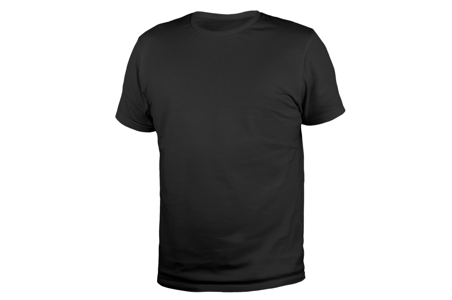 Isolated Regular Plain Black Back T-Shirt png