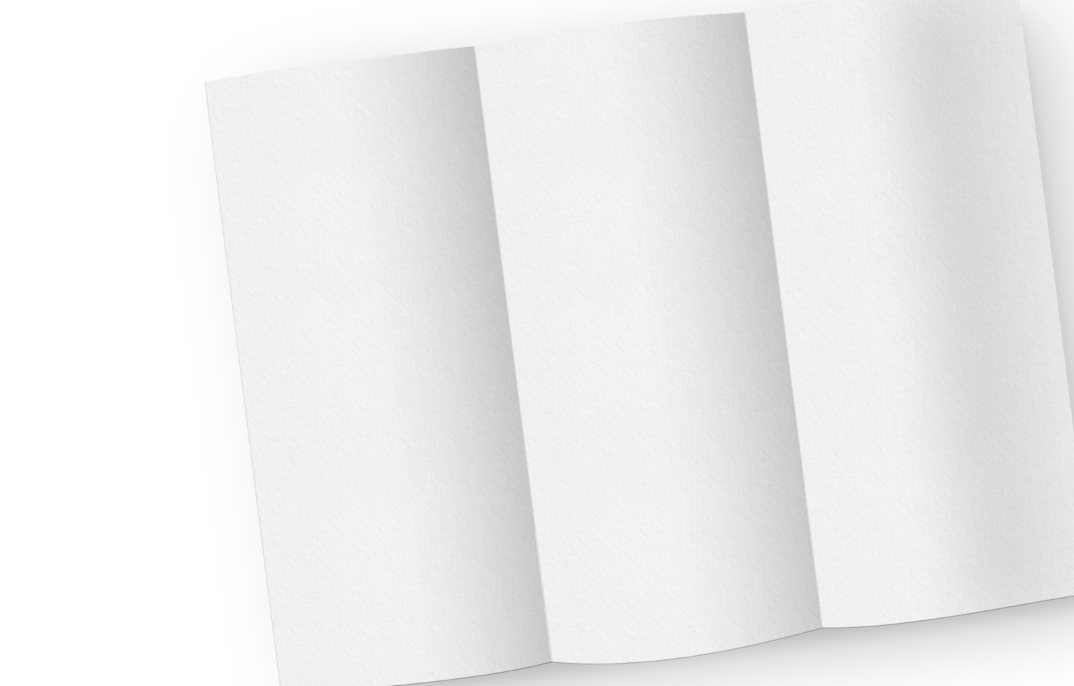 Isolated Plain White Trifold Brochure png