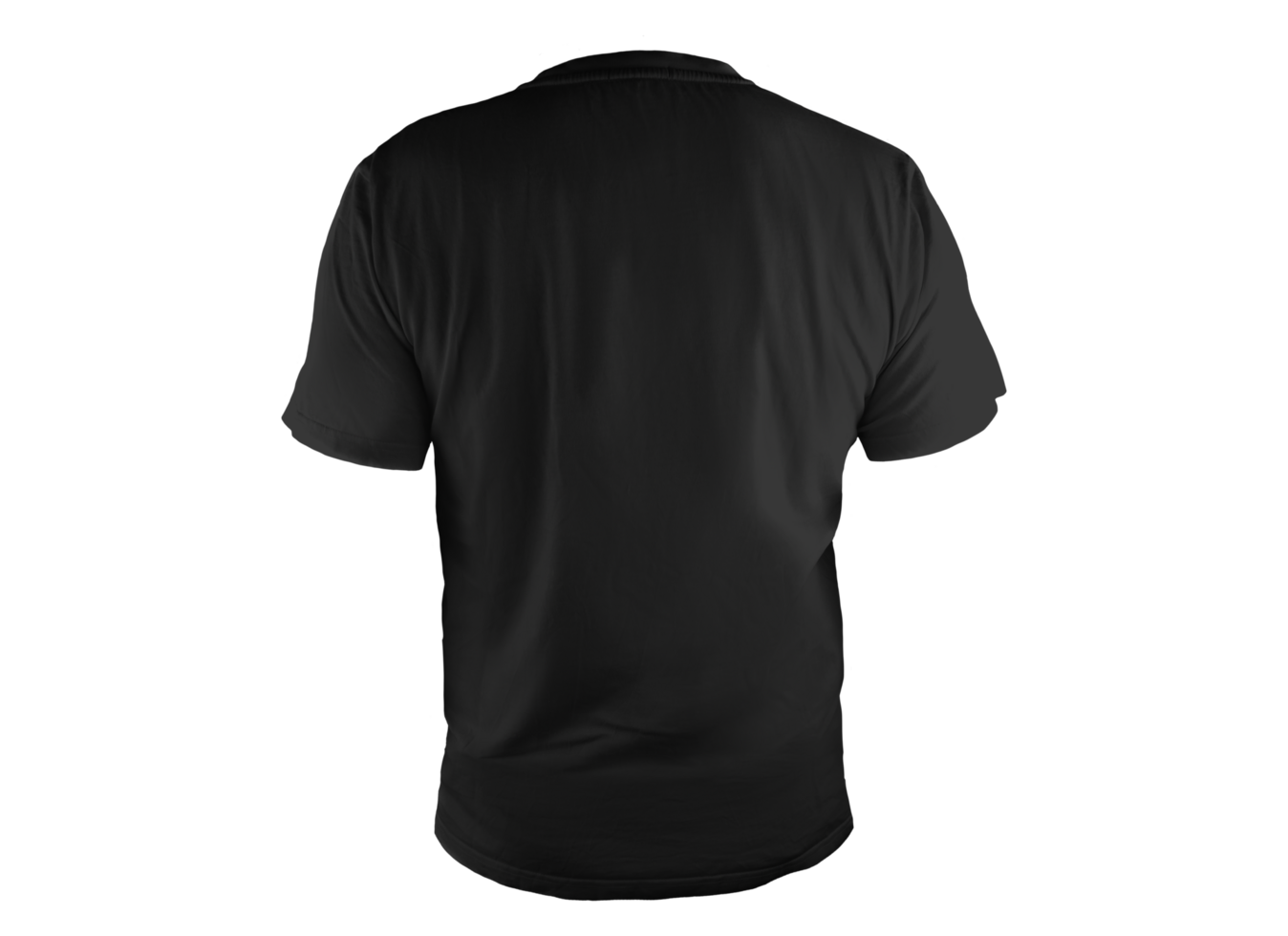 Isoliertes T-Shirt mit schwarzer Rückseite png