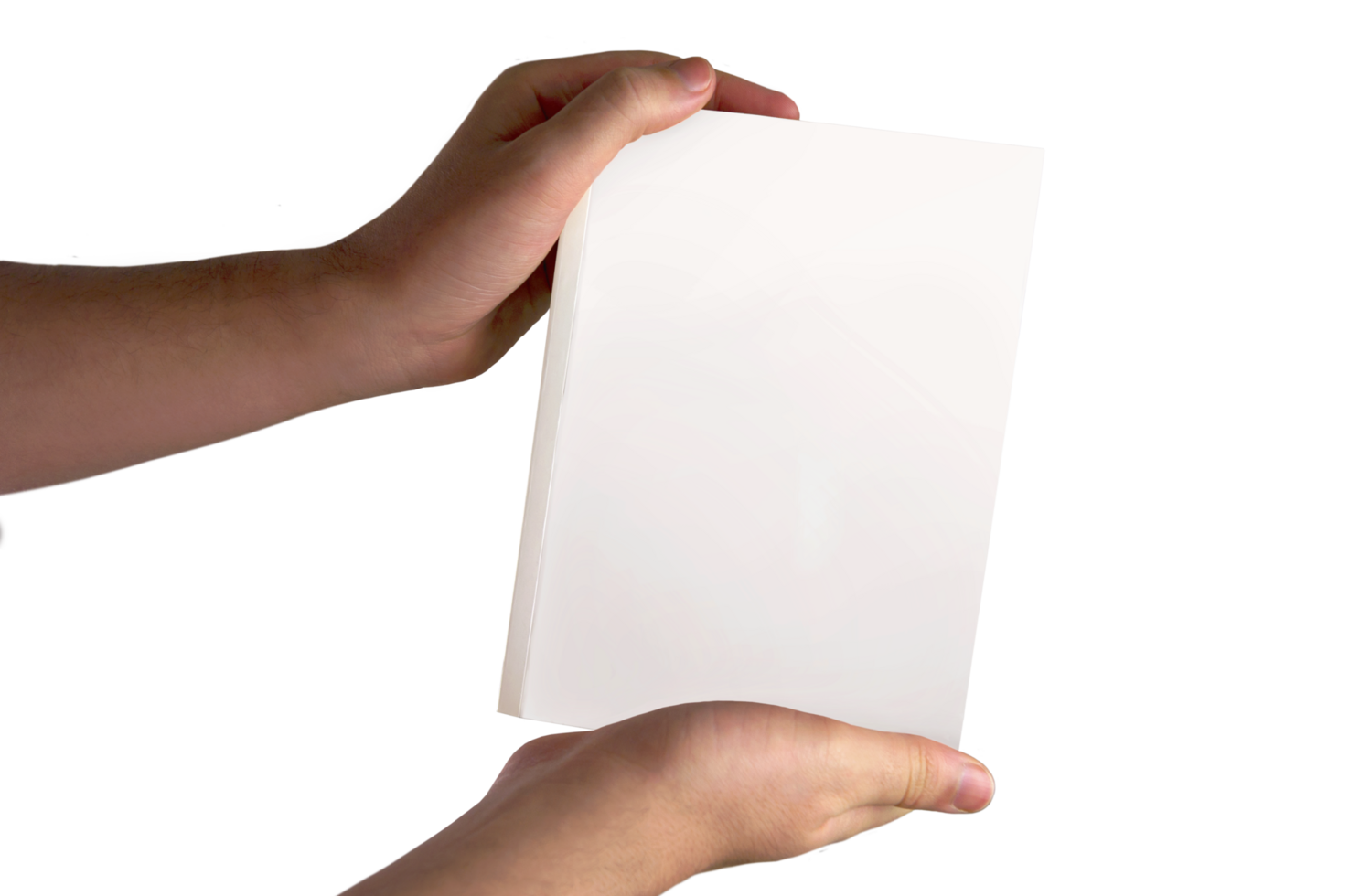 Plain White Book in Hands on Transparent Background 12628176 PNG