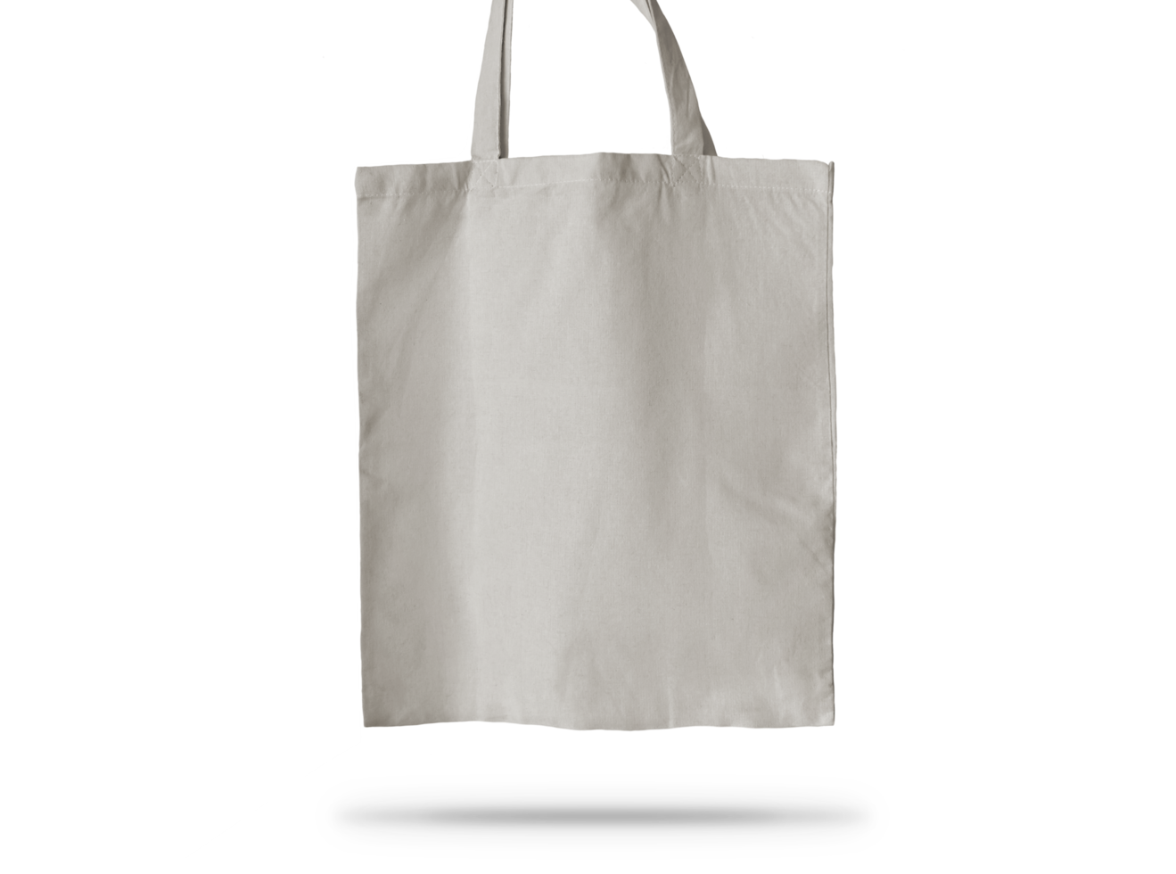 Plain White Tote Bag Hanging on Transparent Background png