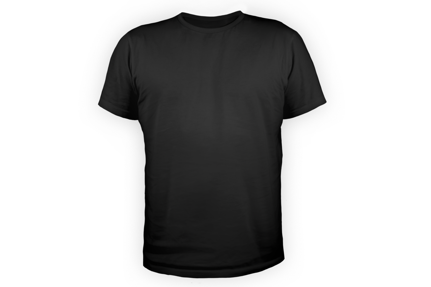 camiseta preta lisa em fundo transparente png