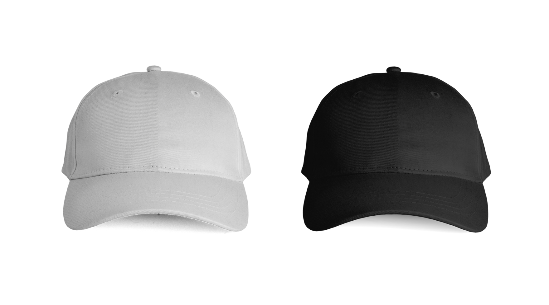 casquettes noires et blanches isolées png