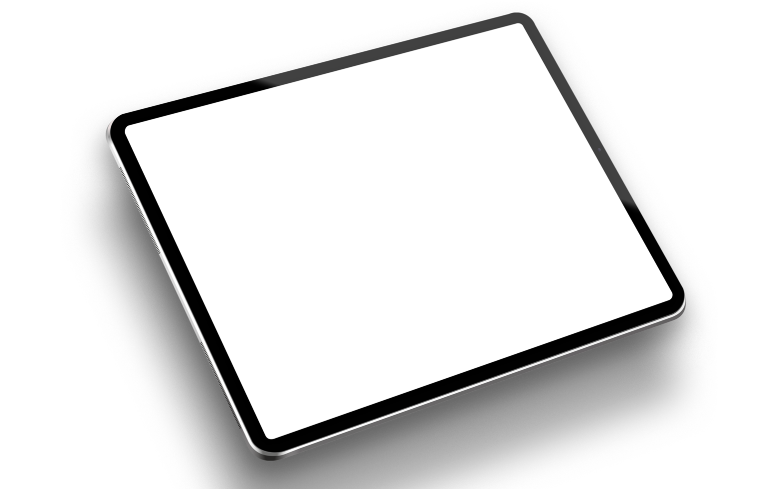 einfaches weißes tablet pro auf transparentem hintergrund png