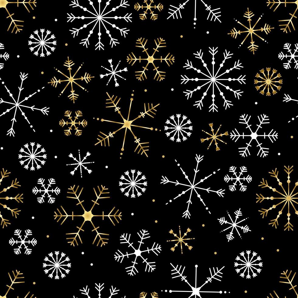 Seamless Pattern With Snowflakes. Flat Vector Illustration. Merry Christmas.