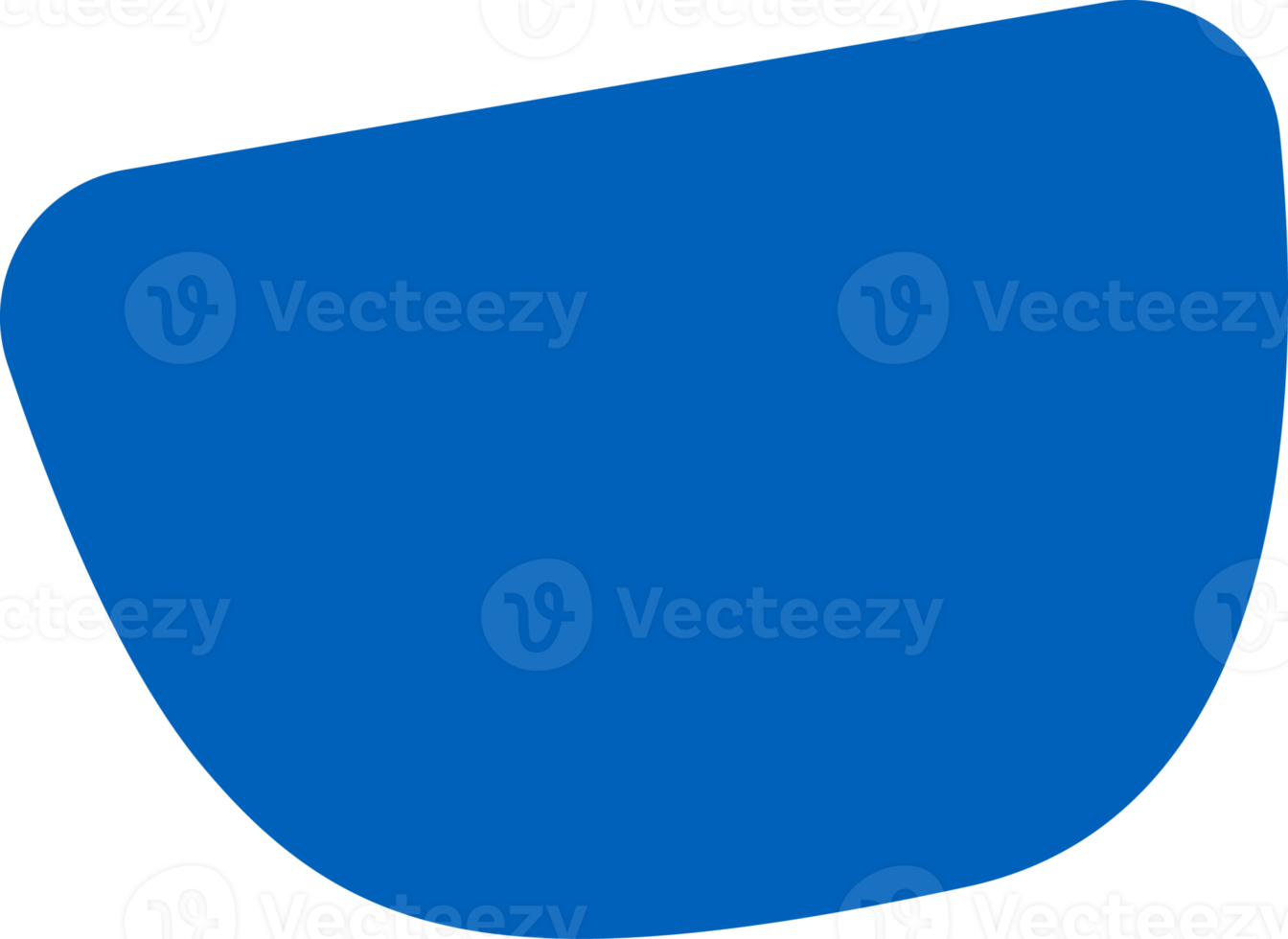 Freestyle shape abstract art with blue color. png