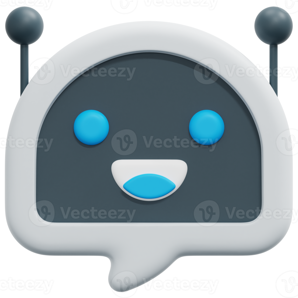 Chatbot 3d geven icoon illustratie png