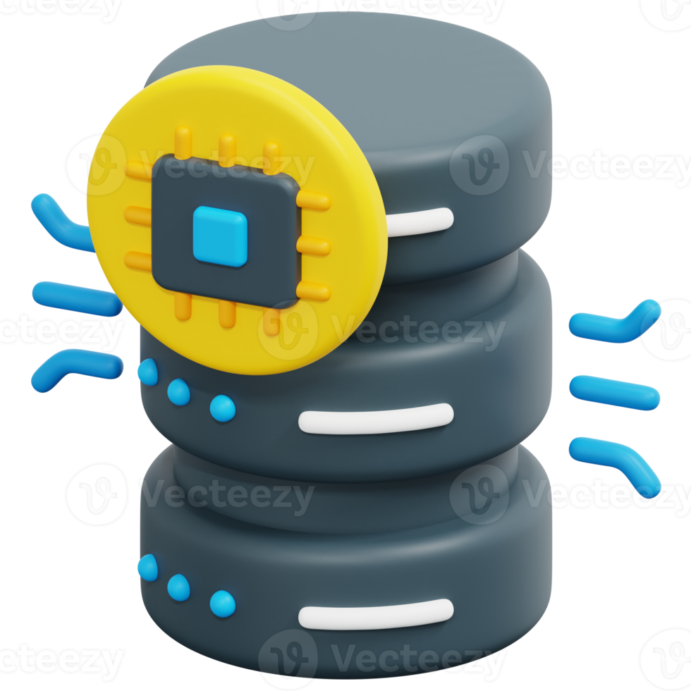 server 3d render icon illustration png