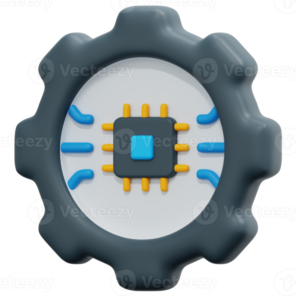 setting 3d render icon illustration png
