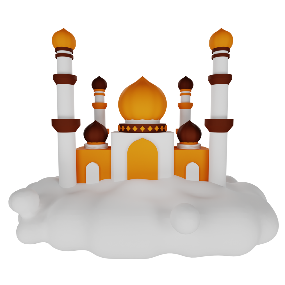 Ilustración de mezquita 3d png