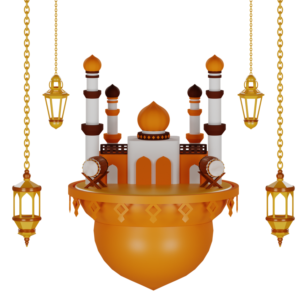 illustration de la mosquée 3d png