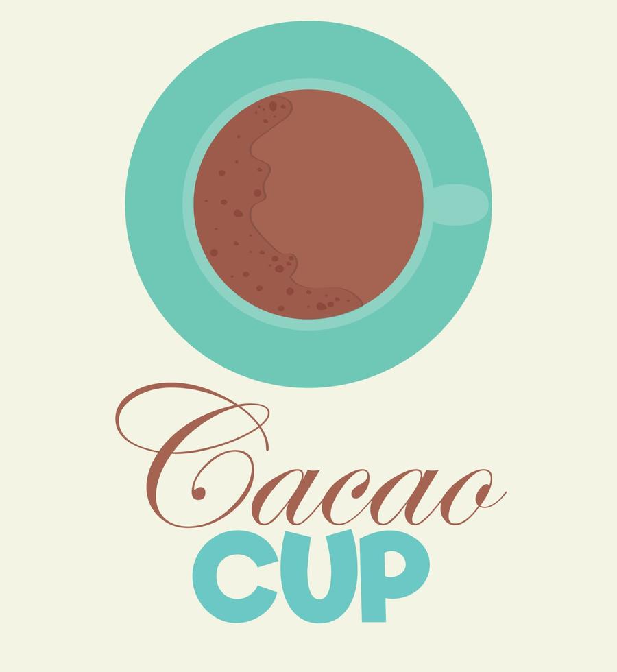 una taza de chocolate caliente con malvaviscos. estado de ánimo de otoño. vector