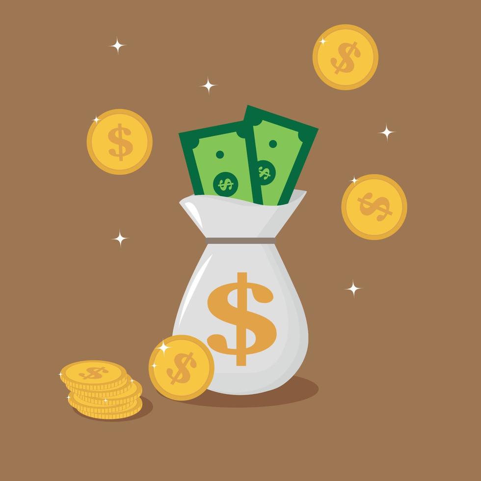 Money bag design background 12628627 Vector Art at Vecteezy