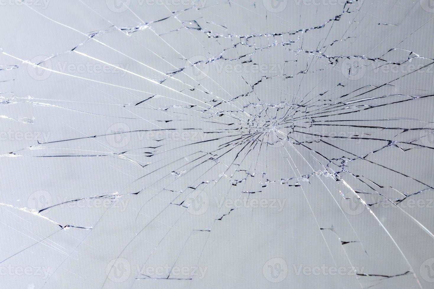 close-up view of slanted broken lcd screen with visible pixel grid and selective focus photo