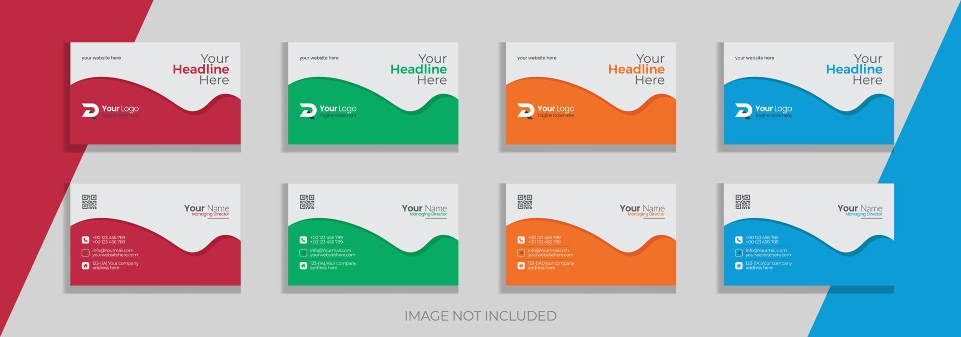 Creative corporate business card template design free vector