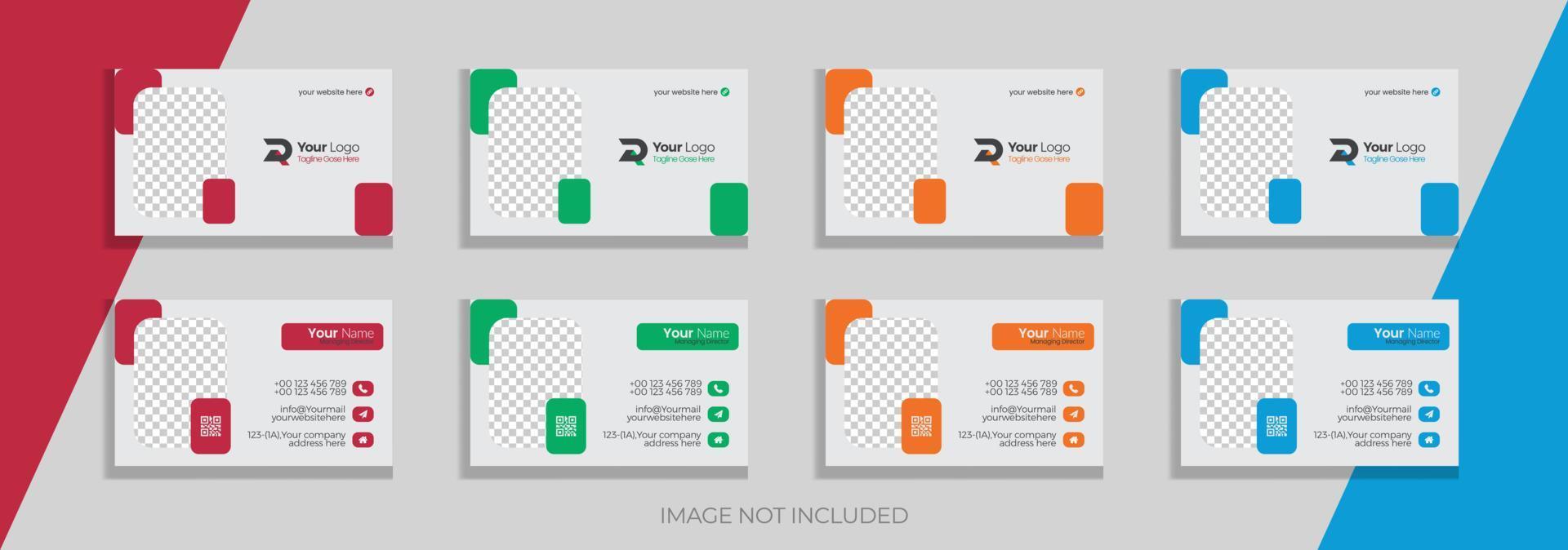 Creative corporate business card template design free vector