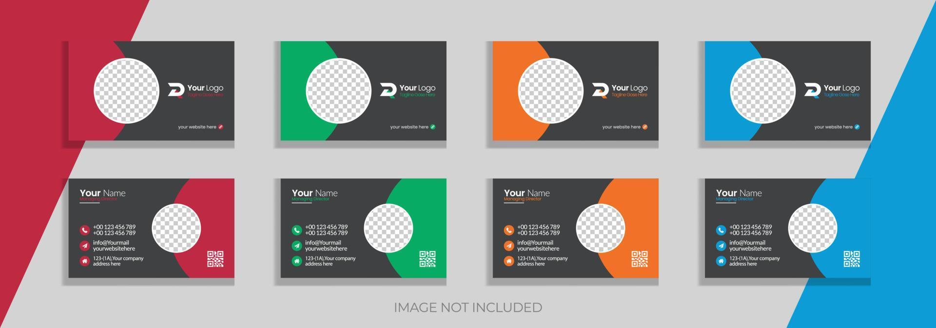 Creative corporate business card template design free vector