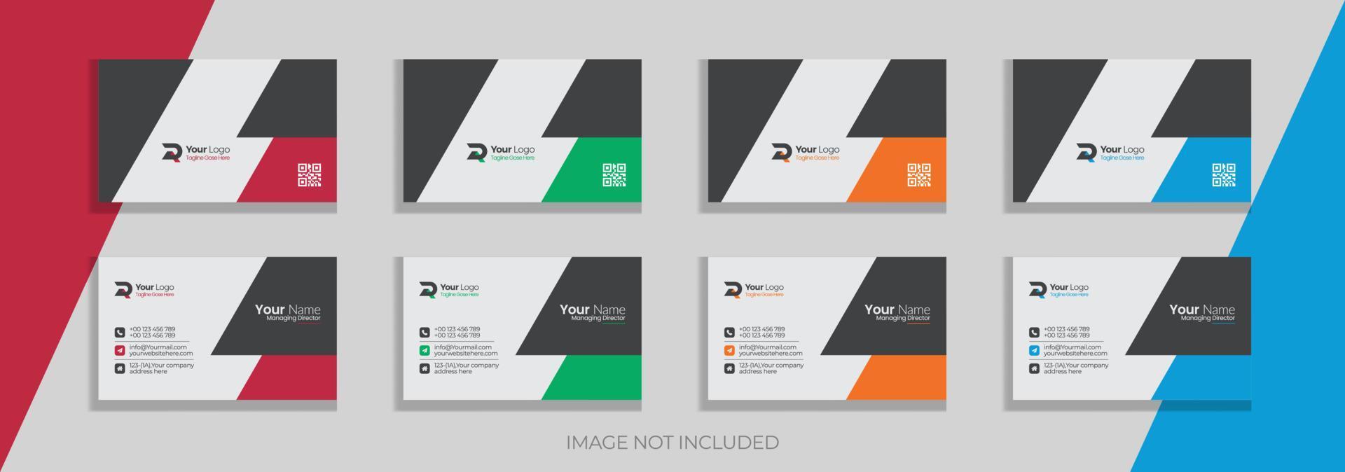 diseño de plantilla de tarjeta de visita corporativa creativa gratis vector