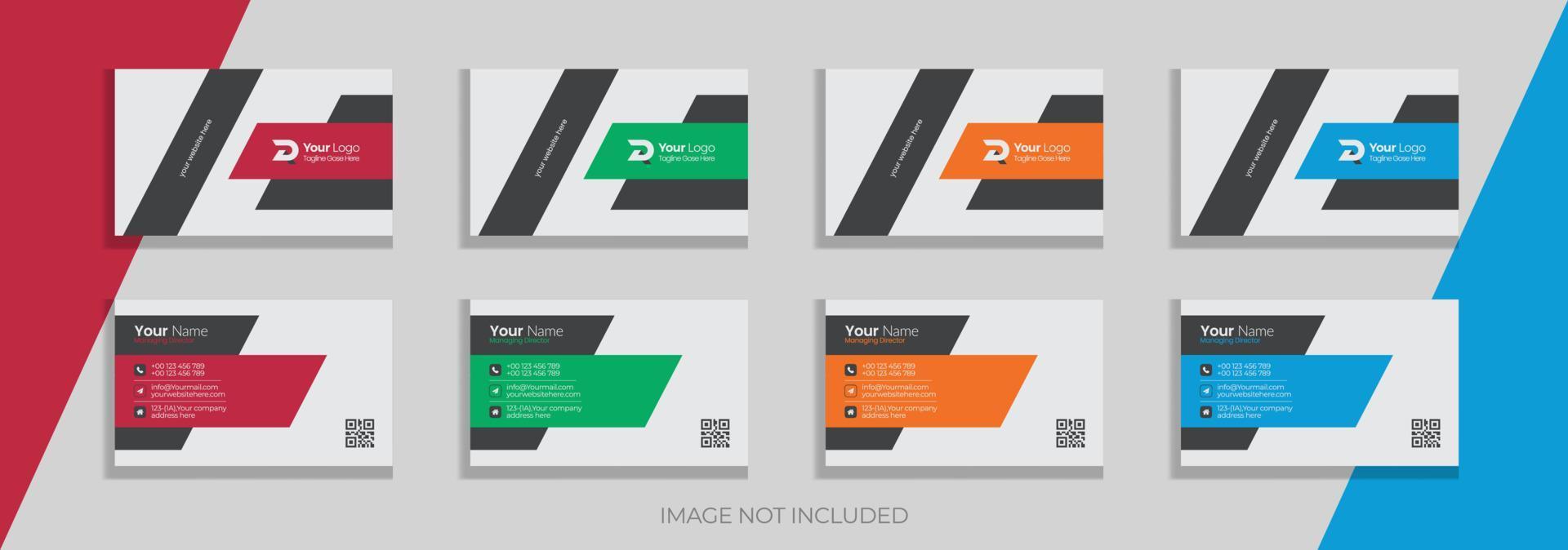 Creative corporate business card template design free vector