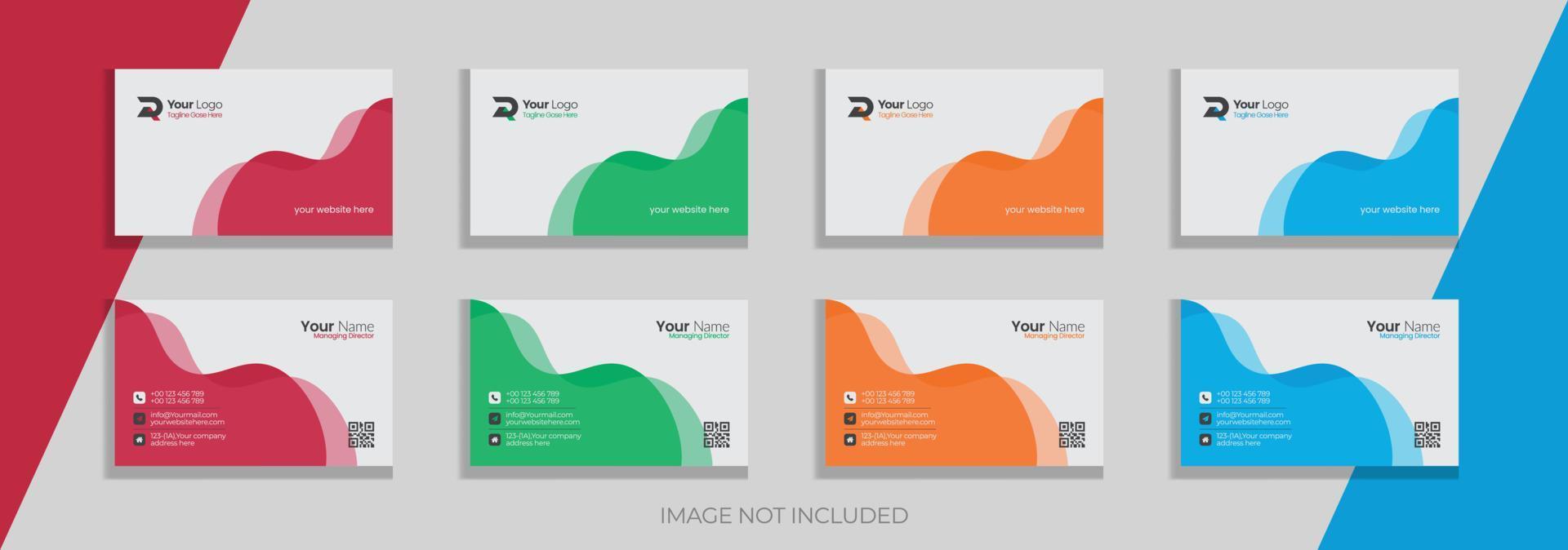 Creative corporate business card template design vector