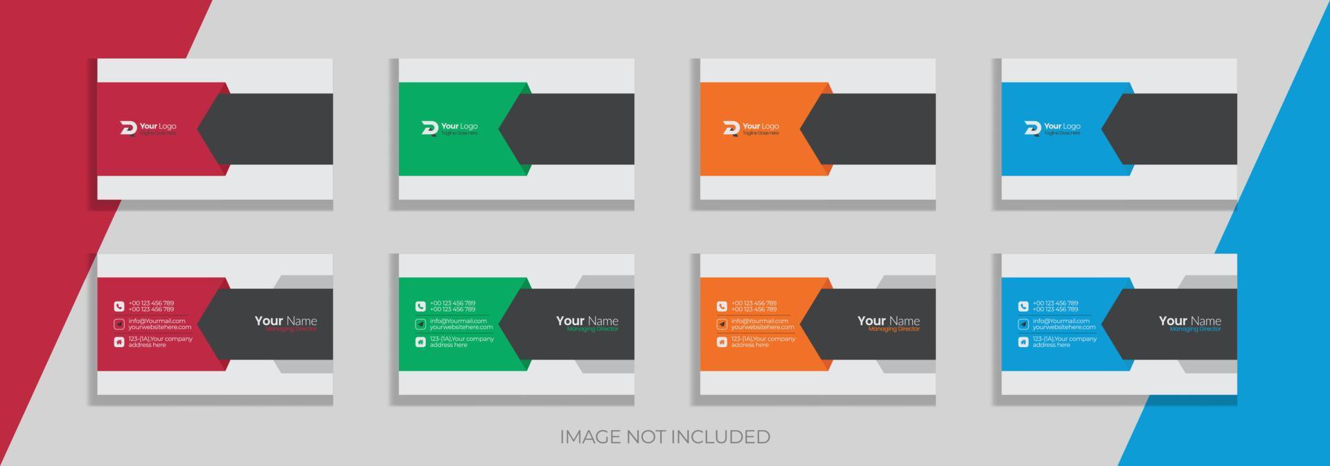 Creative corporate business card template design free vector