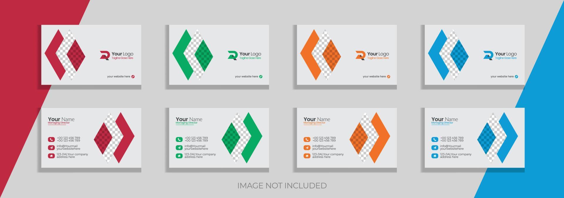 Creative corporate business card template design free vector