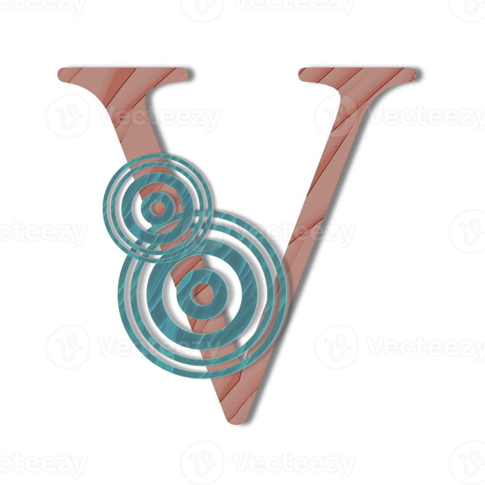Letter V on a transparent background png