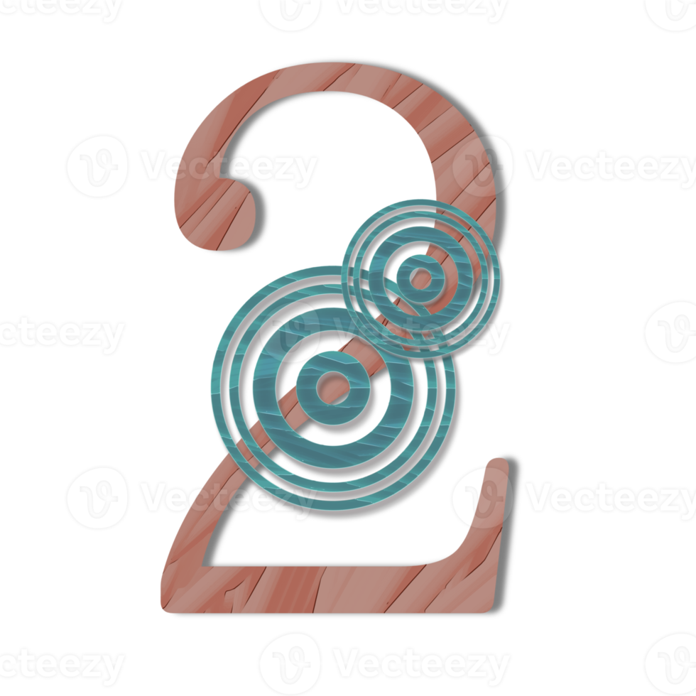 Number 2 on a transparent background png