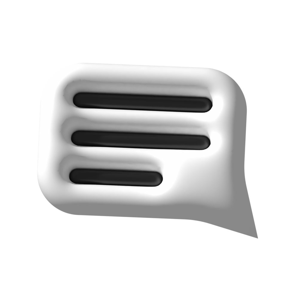 3D-Sprechblasen-Symbol. kommentieren oder chatten sie soziale medien png