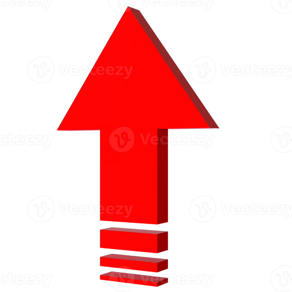 Red Boost Arrow 3D png