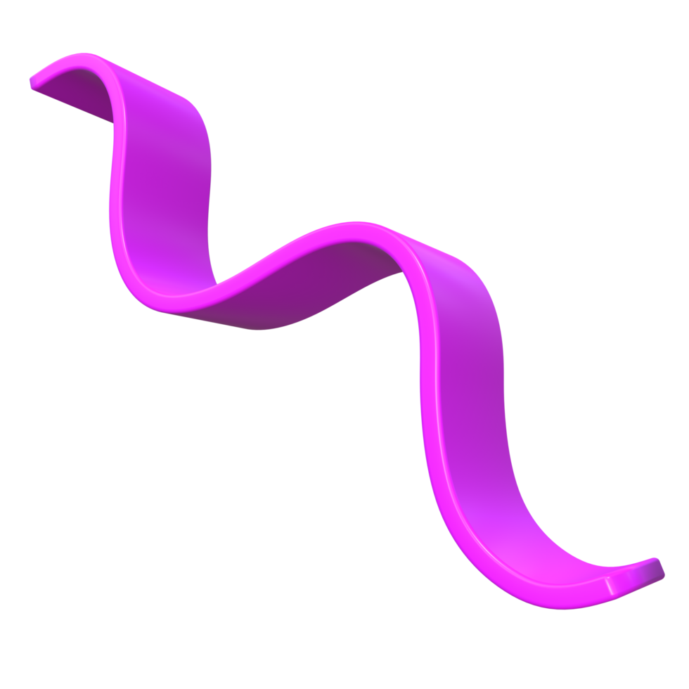 Abstract Wave Geometric Shape 3D Render png