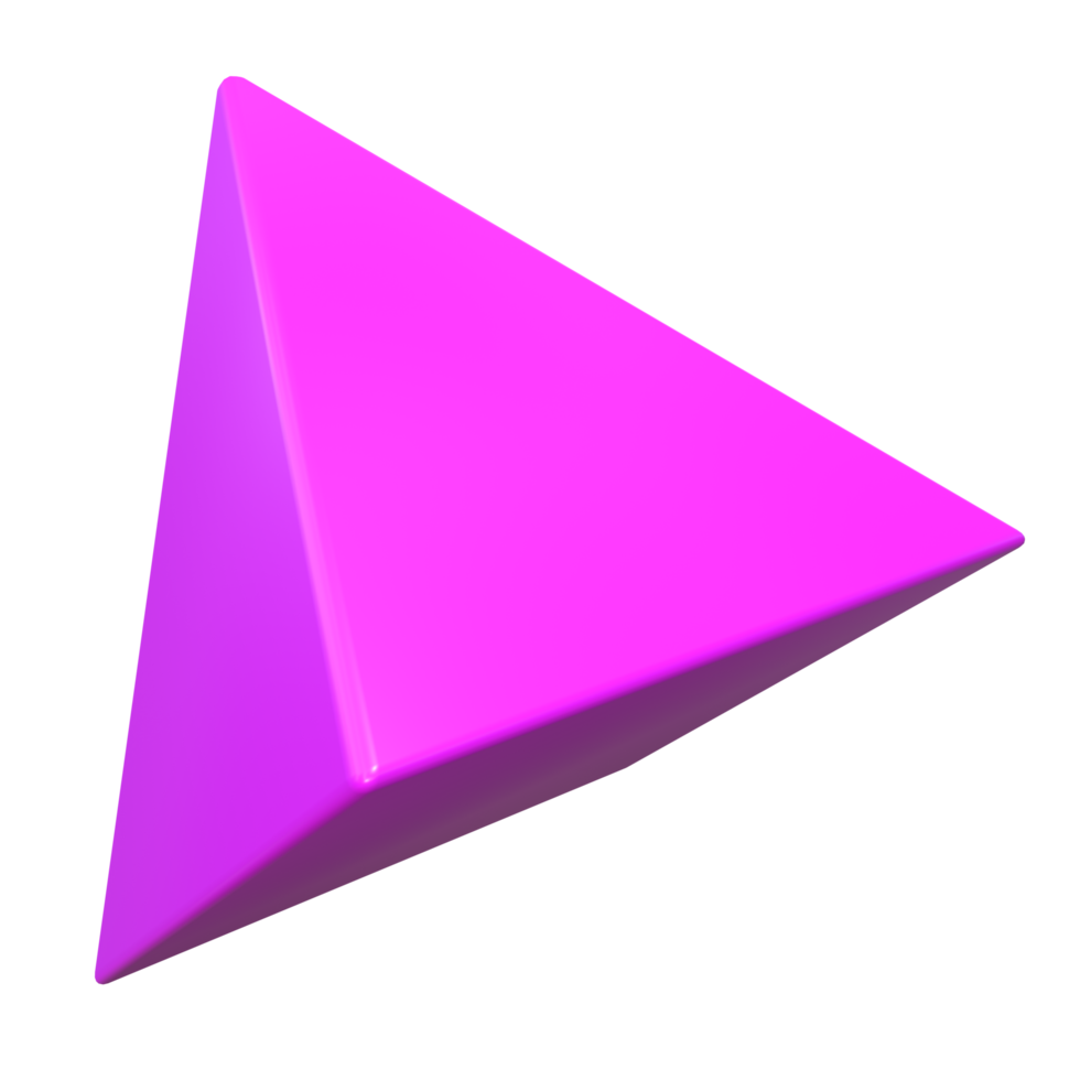 Abstract Prism Geometric Shape 3D Render png