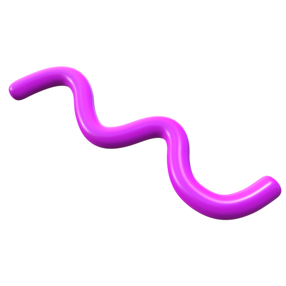 Abstract Wave Geometric Shape 3D Render png