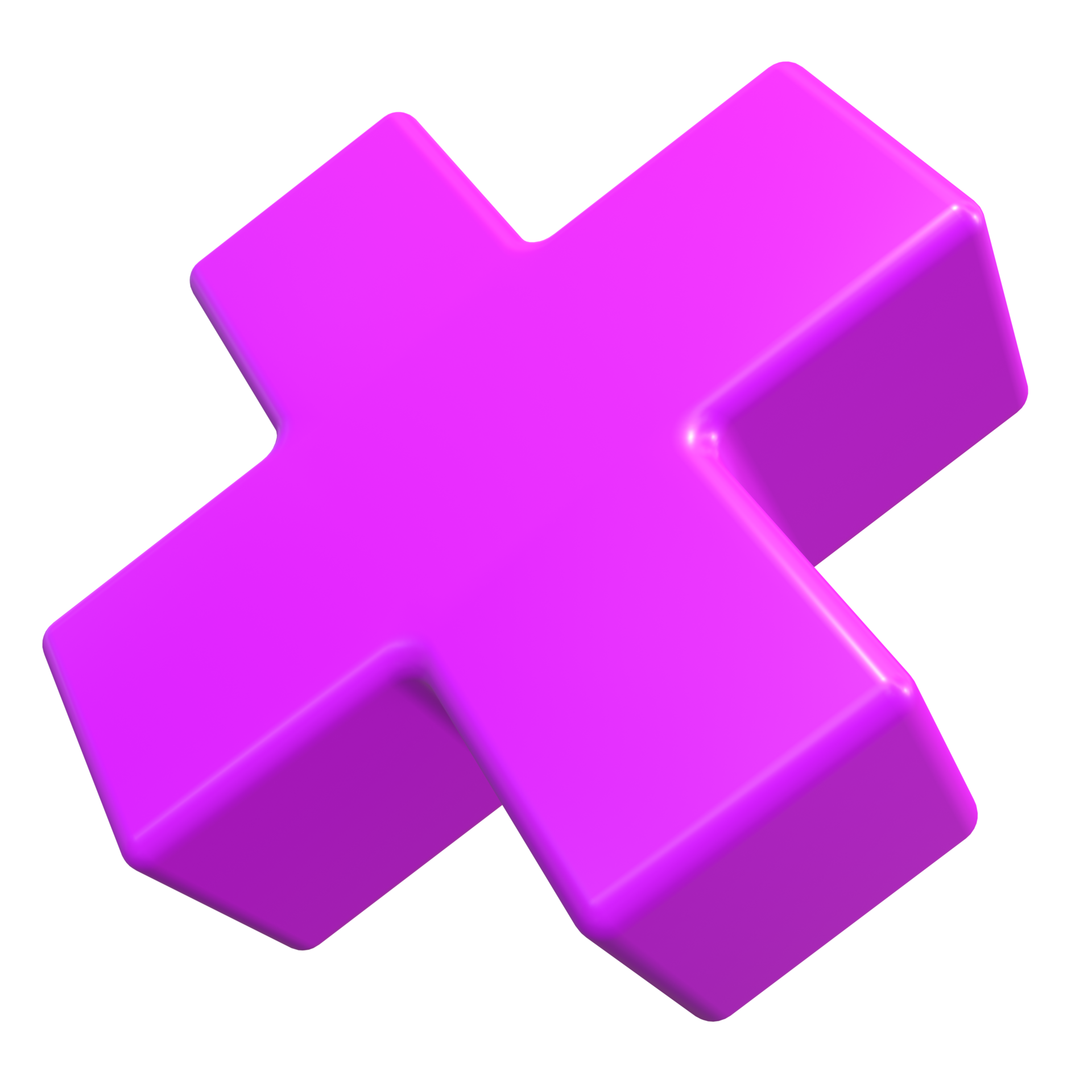 Abstract X Cross Geometric Shape 3D Render 12629136 PNG