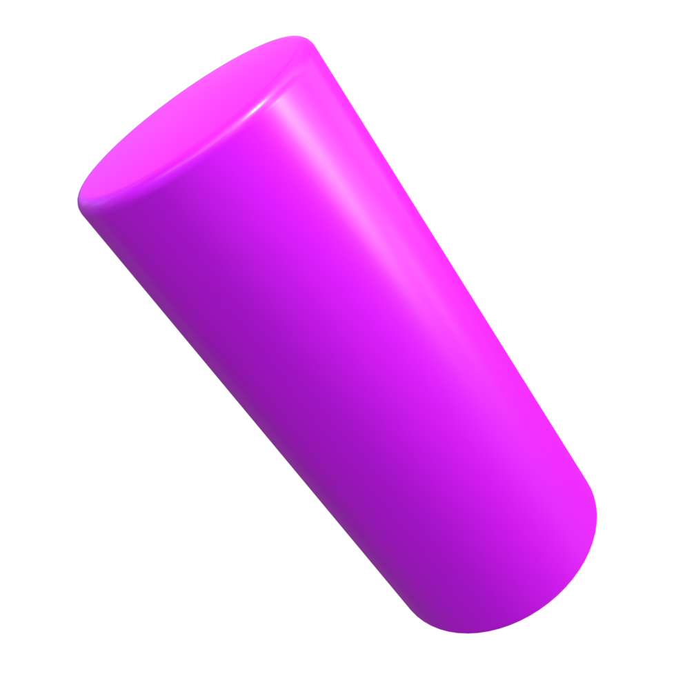 Abstract Cylinder Geometric Shape 3D Render png