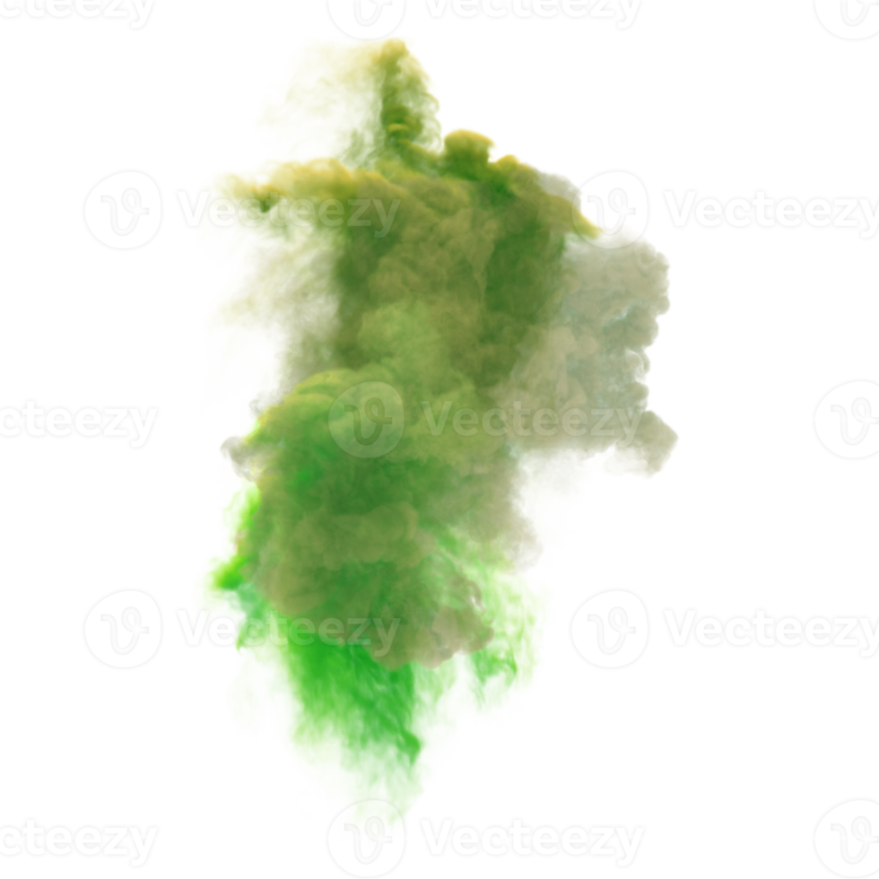 realistisch groen rook effect png