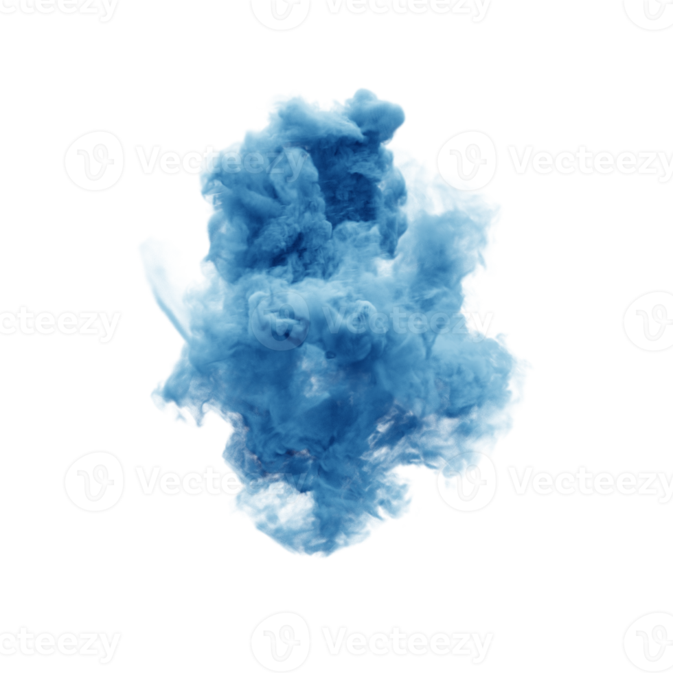 efecto de humo azul realista png