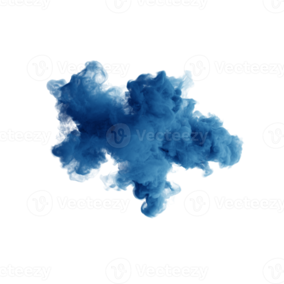 efecto de humo azul realista png