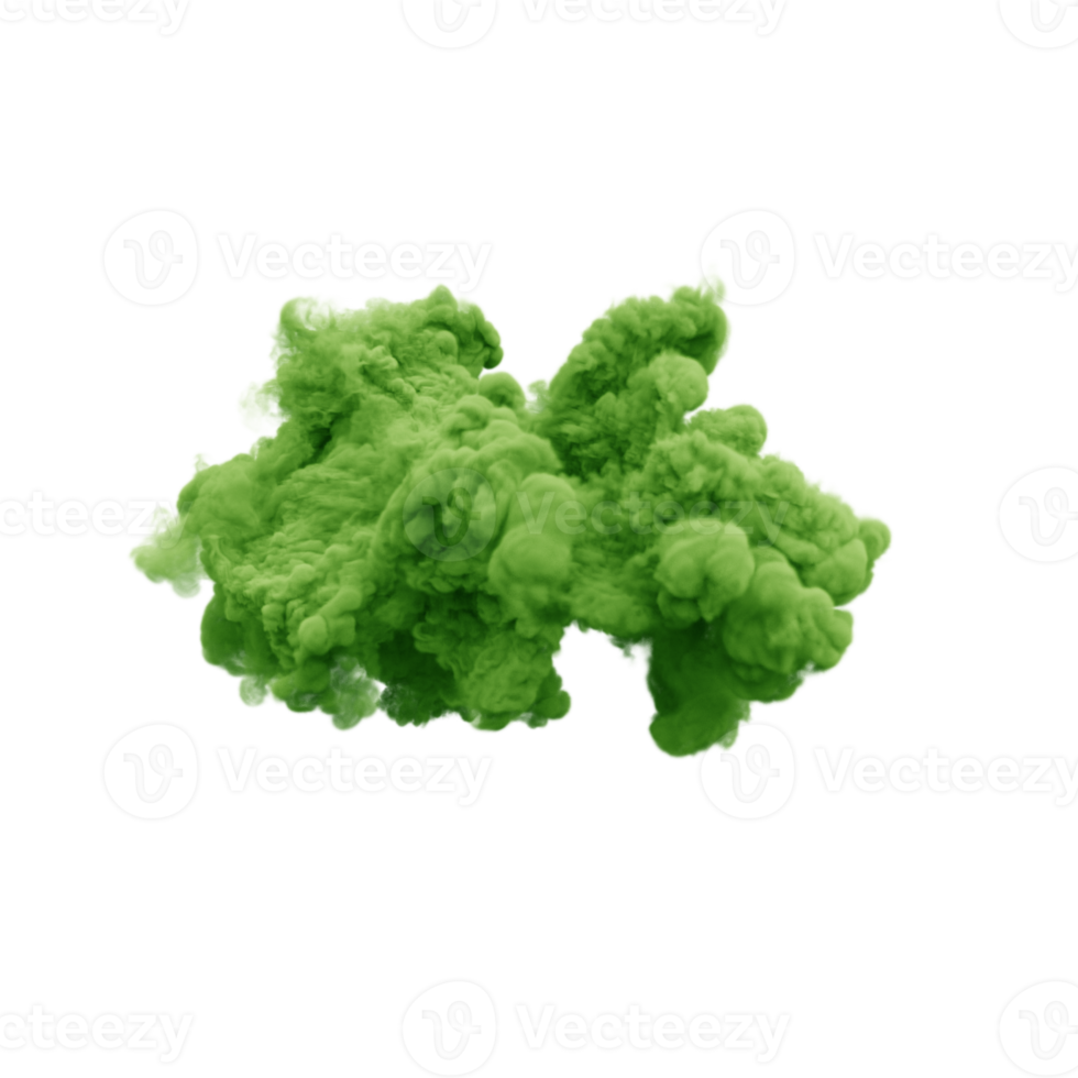 efecto de humo verde realista png