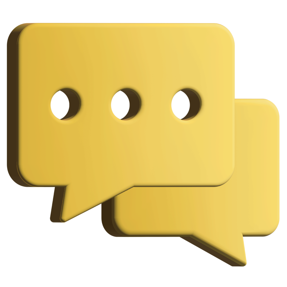 Gold message icon on transparent background Free PNG