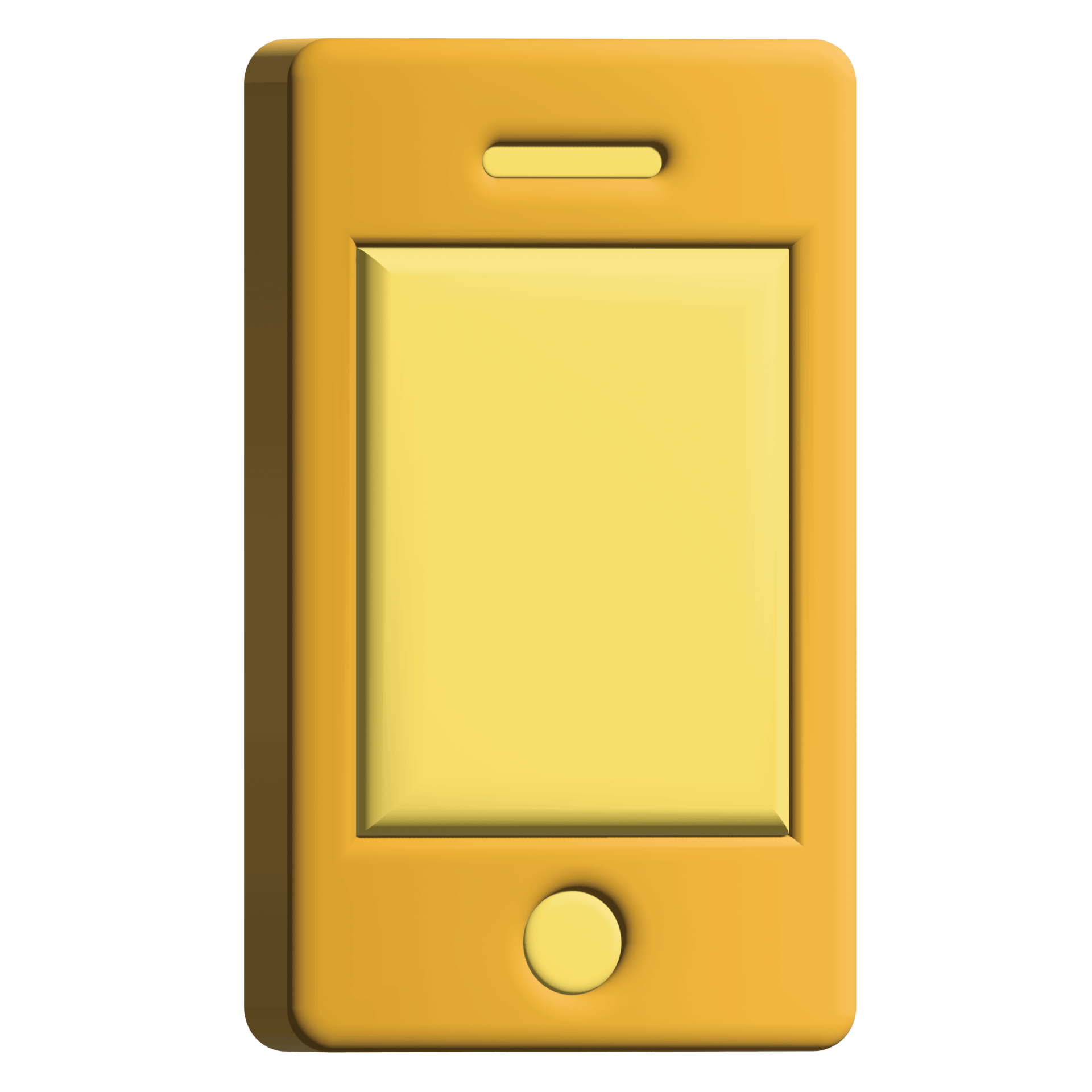 Gold mobile icon on transparent background Free PNG 12629501 PNG