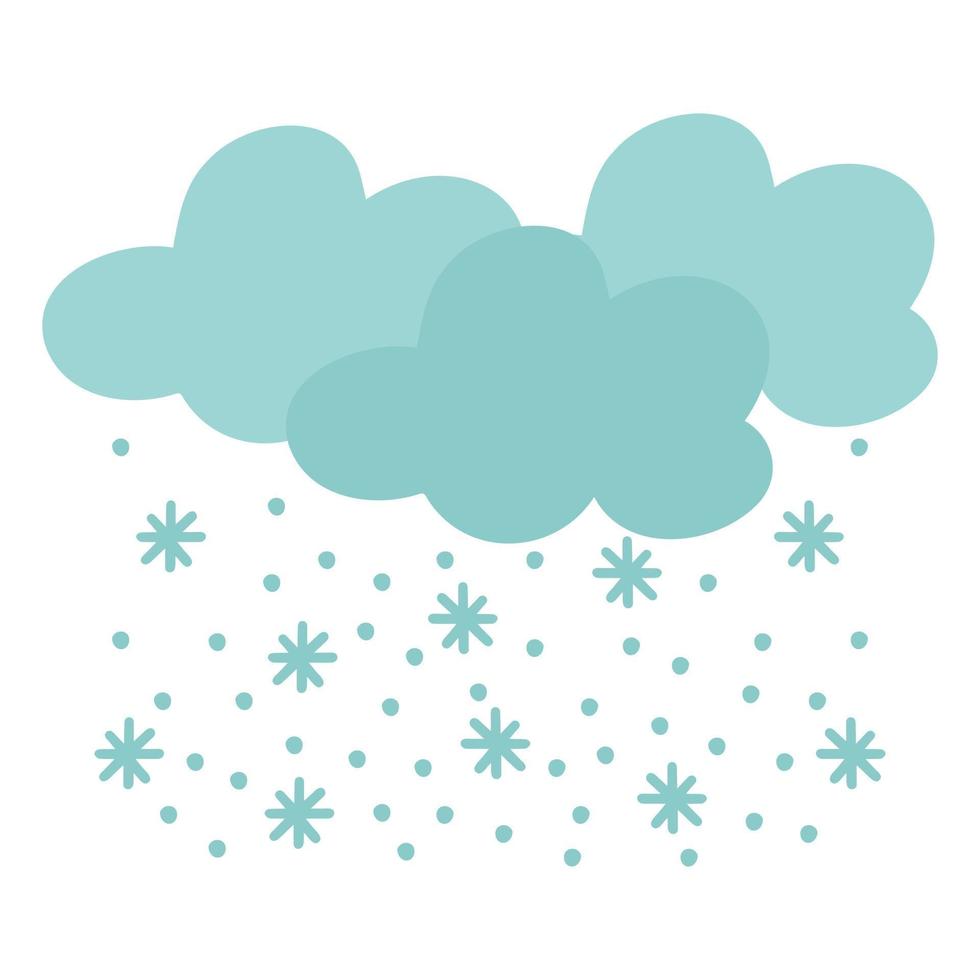 forma de copos de nieve de invierno - elemento de diseño de nieve - tema de feliz año nuevo de nevadas navideñas vector