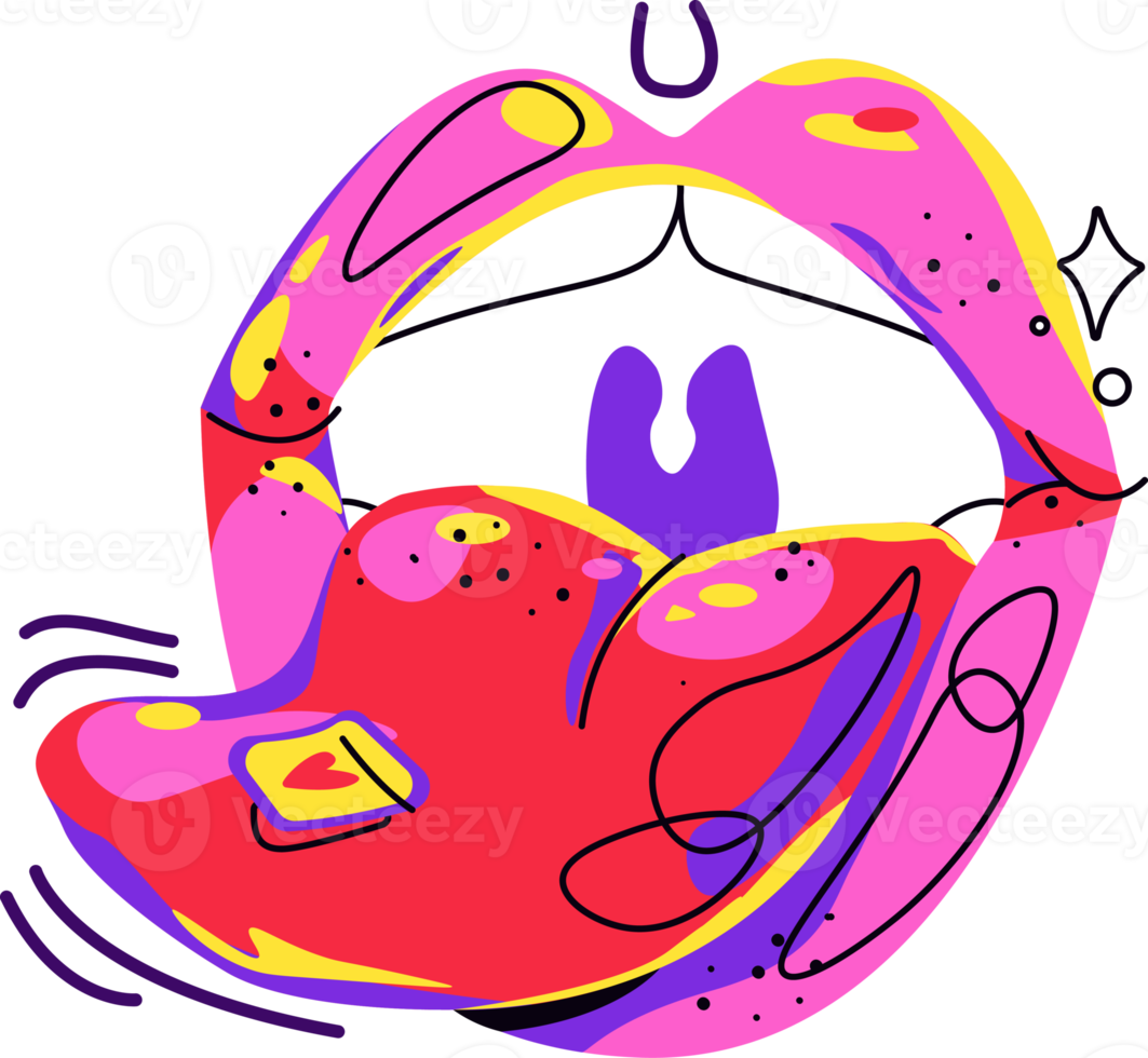 stamp of lsd on the tongue png