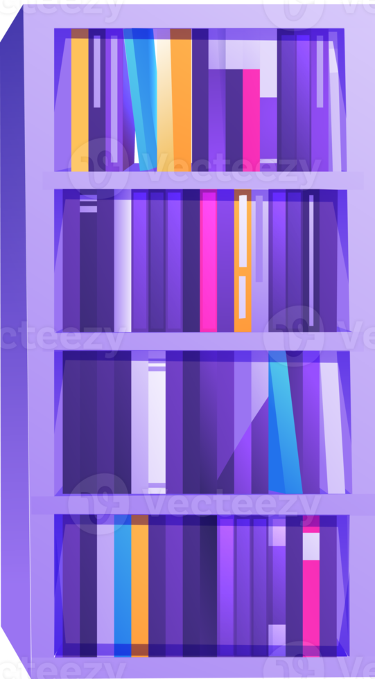 bookcase with books png