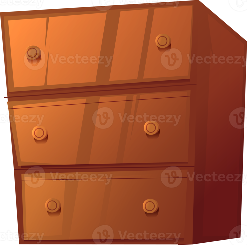 the wooden dresser png