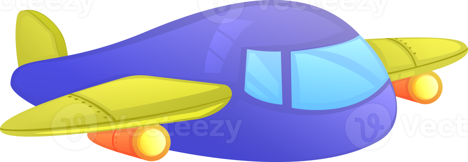 el avion azul png