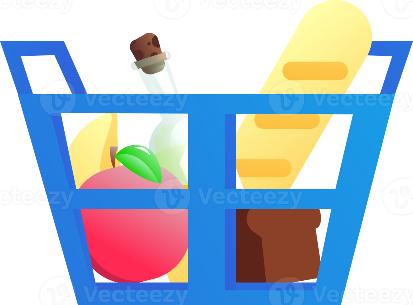 full grocery basket png