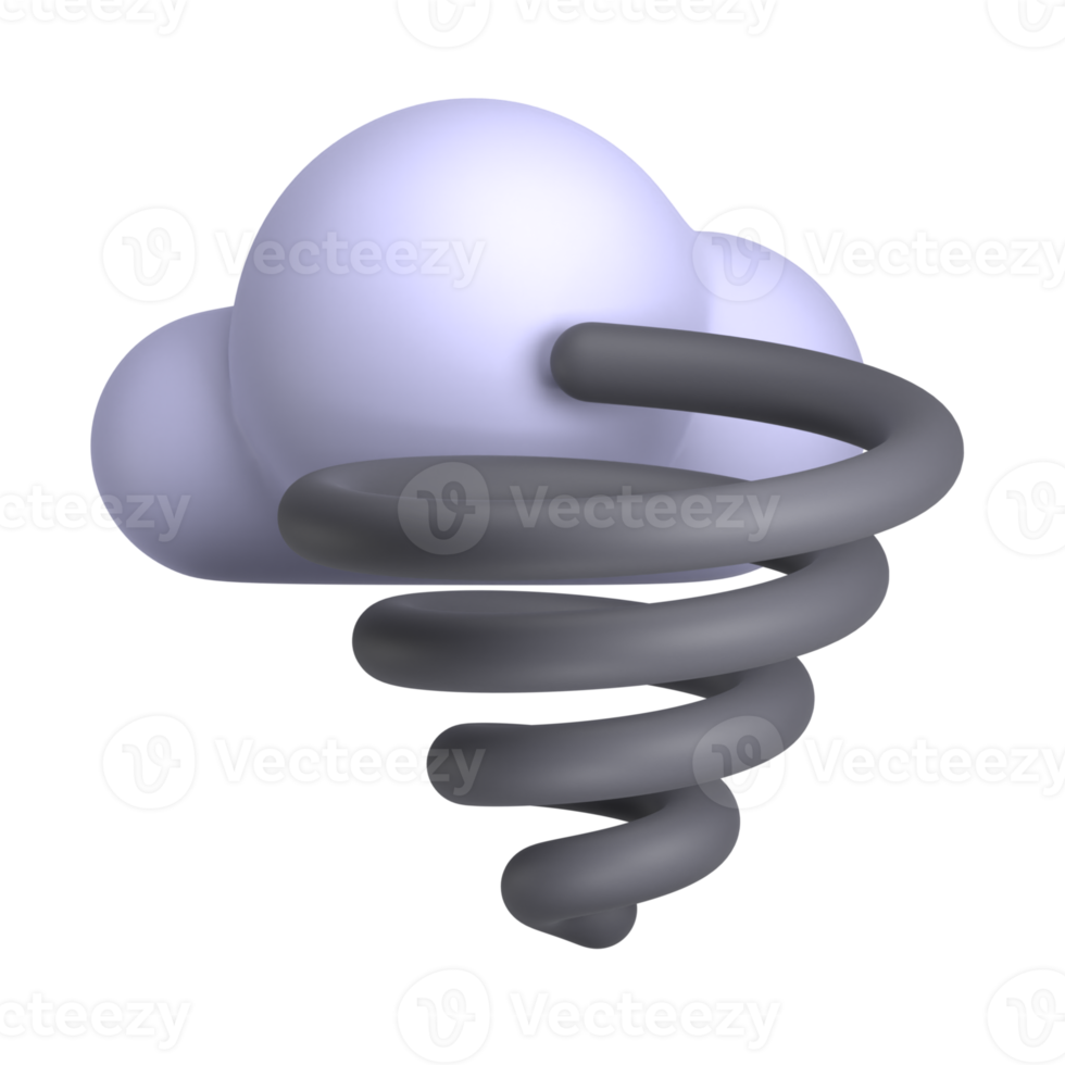 Day Tornado 3d weather icon illustration png